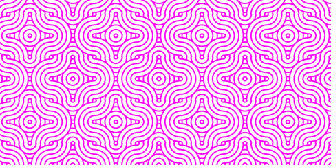 Overlapping creative diamond circle abstract pink pattern background with waves texture. geometric digital fabric pattern circles floral and spiral round lapping retro background.