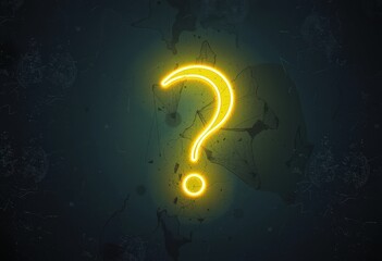 Naklejka premium question mark in the sky