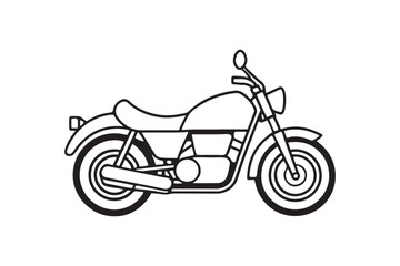 Fototapeta premium Motorbike silhouette vector illustration, Motorbike silhouette vector, Motorbike silhouette line art, Motorbike silhouette image