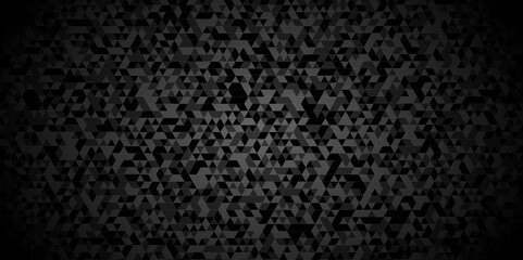Vector geometric seamless technology black and gray cube square paper background. surface creative diamond pattern black Polygon Mosaic triangle, business and corporate background.