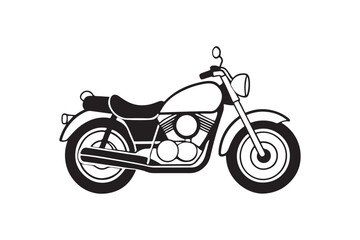 Obraz premium Motorbike silhouette vector illustration, Motorbike silhouette vector, Motorbike silhouette line art, Motorbike silhouette image