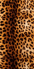 Leopard jaguar skin close-up texture flat lay background