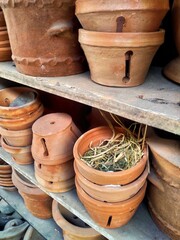 pots on the ground