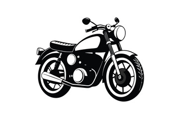 Fototapeta premium Motorbike silhouette vector illustration, Motorbike silhouette vector, Motorbike silhouette line art, Motorbike silhouette image