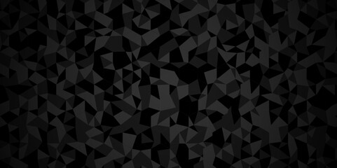 Abstract geometric vector seamless technology black and gray cube square paper background. surface creative diamond pattern black Polygon Mosaic triangle, business and corporate background.