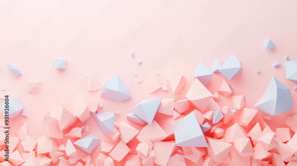 Poster serene geometric watercolor abstract with soft gradients on solid background for text placement
