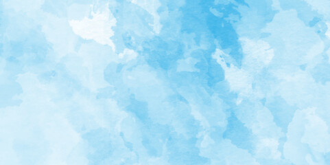 Abstract grunge tint light blue watercolor background. Hand painted template for cards, flyer, poster, banner, and cover design.Abstract Blue Watercolor Texture Background,