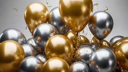 Premium gold and silver balloons sale