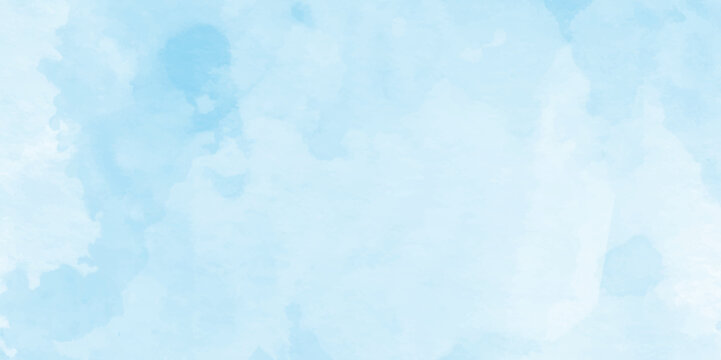 Abstract grunge tint light blue watercolor background. Hand painted template for cards, flyer, poster, banner, and cover design.Abstract Blue Watercolor Texture Background,