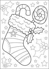 sock coloring book page