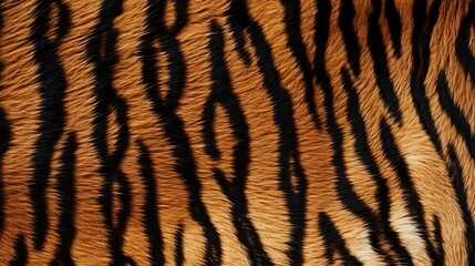 Fototapeta premium Tiger skin close-up texture flat lay background