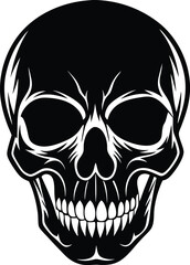 Fototapeta premium Artistic minimal skull silhouette captures a minimalist aesthetic effortlessly 