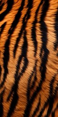 Fototapeta premium Tiger skin close-up texture flat lay background