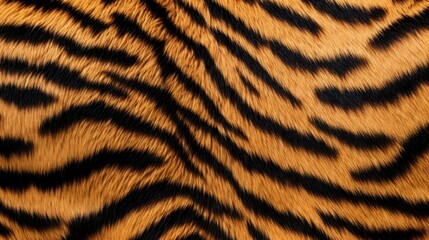 Tiger skin close-up texture flat lay background