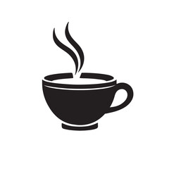 Coffee cup  silhouette icon and tea cup logo, symbols vector illustration silhouette image template.eps 10.
