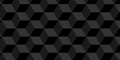 Vector box cube triangle geometric tile mosaic wall grid retro digital hexagon technology wallpaper background. black block cube structure backdrop square triangle text.	
