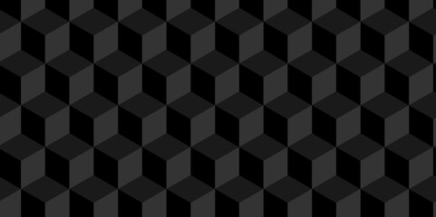 Vector cube triangle geometric tile mosaic wall grid retro digital hexagon technology wallpaper background. black block cube structure backdrop square triangle text.