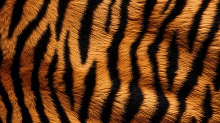 Fototapeta premium Tiger skin close-up texture flat lay background