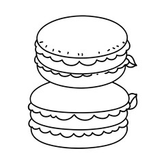 coloring book, coloring, outline, line, cute, funny, drawing, icon, illustration, vector, black, cover book, book, cartoon, food, dessert, birthday, muffin, bakery, baked, snack, delicious, party, Mac