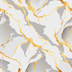 Classic White and Grey Marble Seamless Repeated Pattern for Elegant Interiors