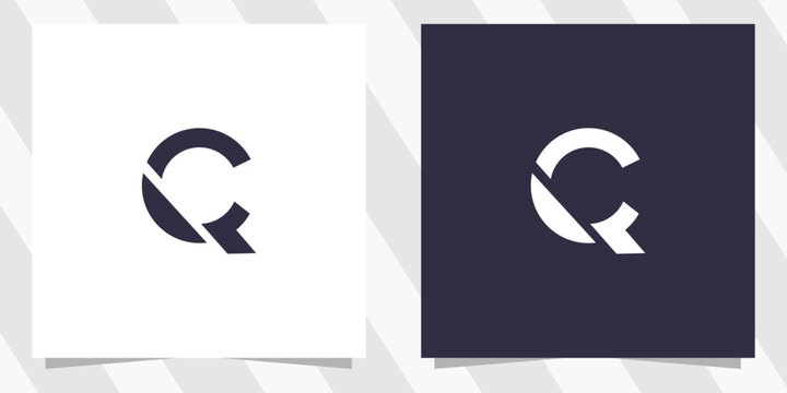 letter cq qc logo design vector