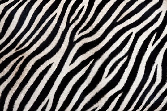 Zebra skin close-up texture flat lay background - Powered by Adobe