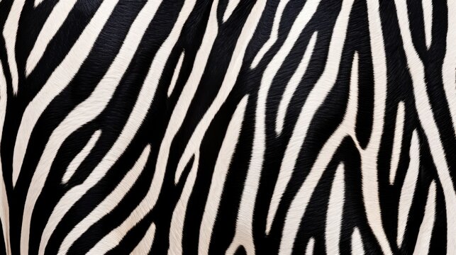 Zebra skin close-up texture flat lay background
