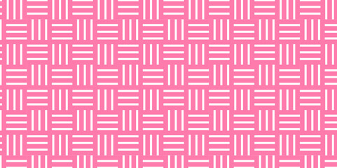 Minimal diamond vector overlapping Pattern geometric square wave line. pink and white seamless tile stripe pattern geometric create retro square line pattern background.