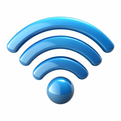 a 3d representation of WIFI waves isolated on white background