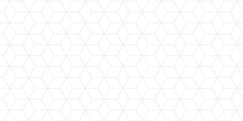 Abstract hexagonal cube seamless pattern with square hexagon tile grid mosaic honeycomb diamond triangle structure shape isometric block wallpaper.	
