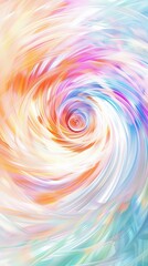 Obraz premium Watercolor swirls in pastel colors with a light background and soft lighting, conveying the water color style