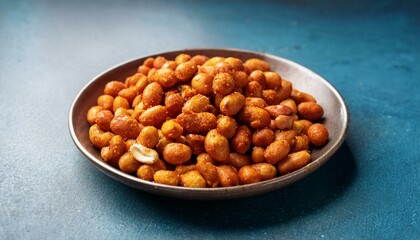 Indian traditional snack spicy peanut also called as peanut masala or masala groundnut