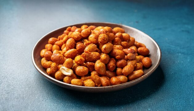 Indian traditional snack spicy peanut also called as peanut masala or masala groundnut