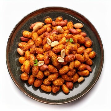 Indian traditional snack spicy peanut also called as peanut masala or masala groundnut