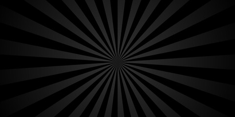 Fractal burst retro black and gray vector backdrop sunburst vintage backdrop background. abstract beam flare banner, cartoon, template geometric creative design.