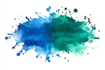 Fototapeta premium A blue and green wave with white background