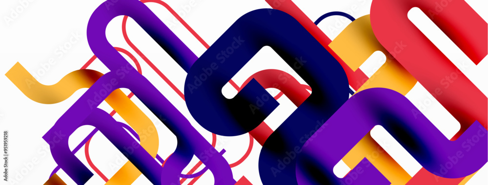 Poster wave lines minimal abstract background