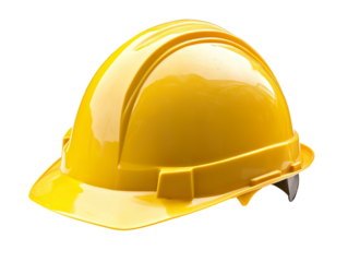 Yellow safety hard hat isolated PNG