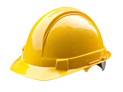 Yellow safety hard hat isolated PNG