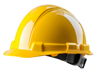 Yellow safety hard hat isolated PNG