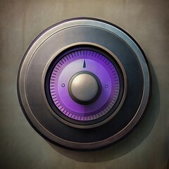 Thermostat dial set to a low temperature, showing energy-saving mode, energy saving, green economy