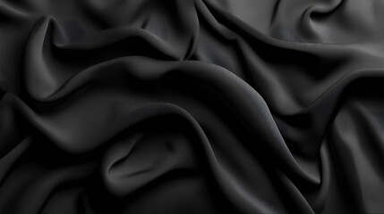 Fototapeta premium Abstract luxury black fabric cloth texture background