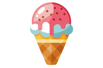 Ice-cream vector art illustration