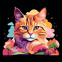 Cat t-shirt design for cat Lovers, Cat Craft Design.