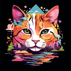 Cat t-shirt design for cat Lovers, Cat Craft Design.