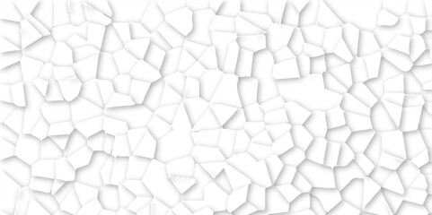 Abstract vector design 3d digital background white broken glass effect wall crack broken wall. Random lines decay grungy texture desolate distressed plates