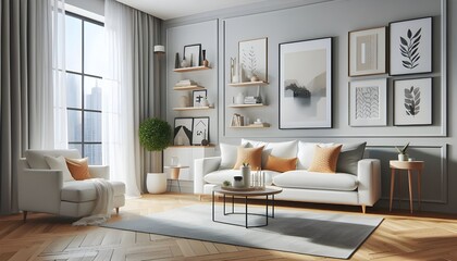 Modern Living Room Interior With Elegant Furniture and Decor