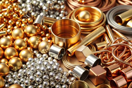 - Metallic elements (e.g., copper, silver, gold)