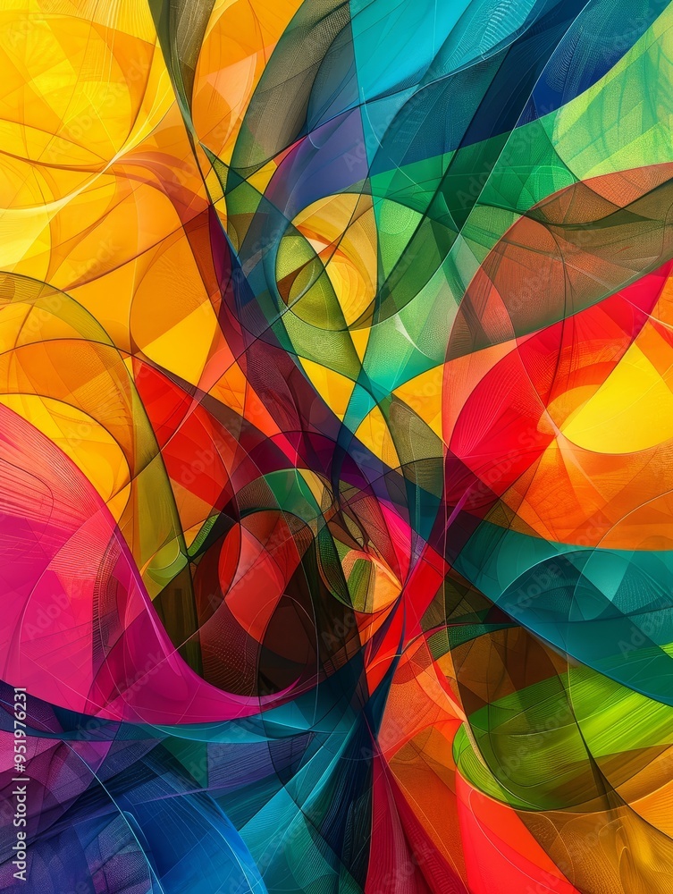 Poster abstract colorful background with vibrant swirls and dynamic lines. perfect for design projects, pre