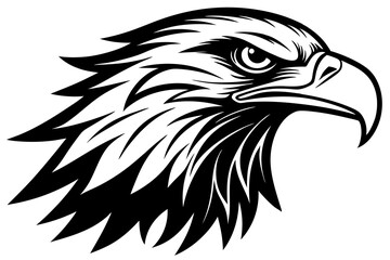 eagle head silhouette vector illustration